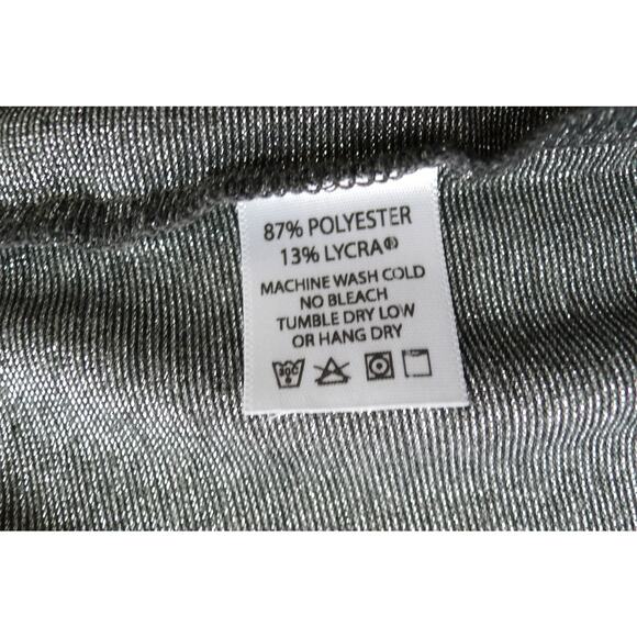 LESLEY EVERS Jo Sparkle Silver Metallic Slip Tank Dress Chemise Garmentory L NWT - Picture 7 of 7